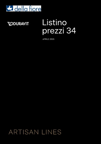 duravit - listino 34 artisan lines
